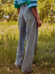 Mid Blue Baggy Wide leg Jeans - Image 3 of 8
