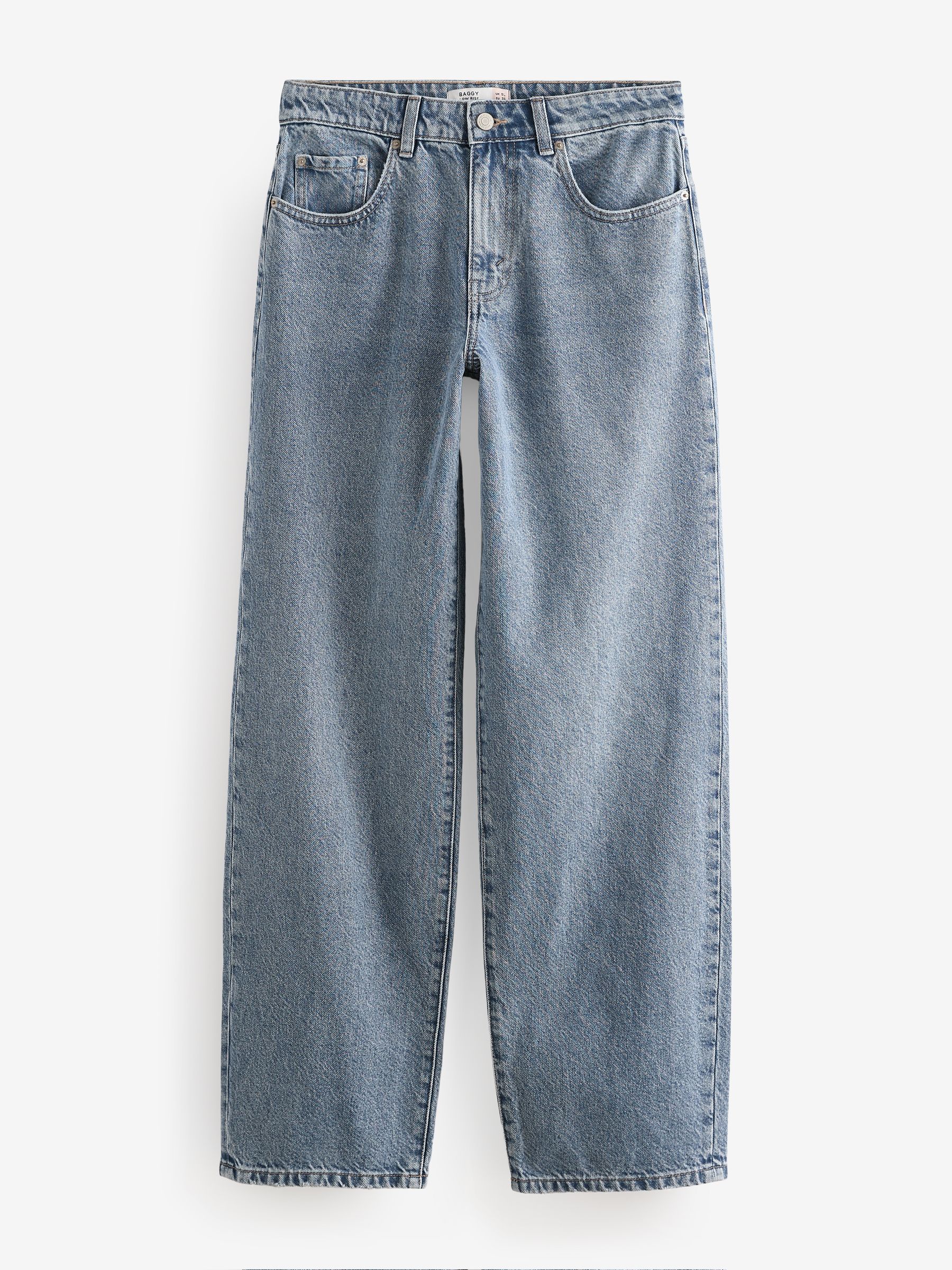 Mid Blue Baggy Wide leg Jeans