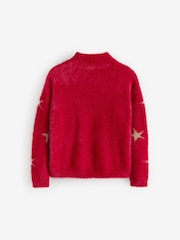 Red Fluffy Reindeer Jumper (3-16yrs) (3-16yrs) - Image 6 of 8