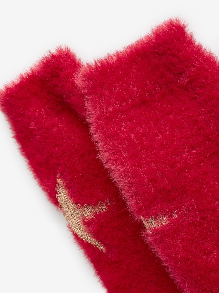 Red Fluffy Reindeer Jumper (3-16yrs) (3-16yrs) - Image 8 of 8