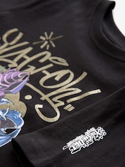 Black 100% Cotton Licensed T-Shirt (3-16yrs) - Image 3 of 4