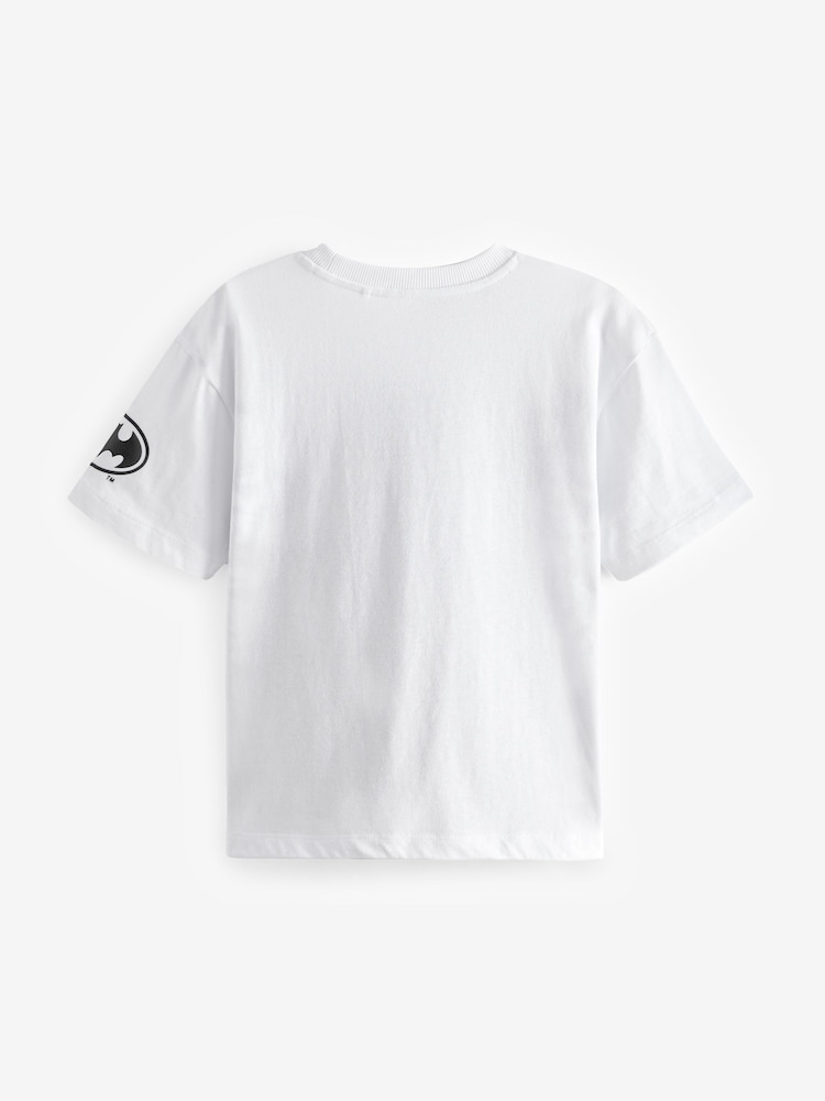White 100% Cotton Licensed Batman T-Shirt (3-15yrs) - Image 2 of 3