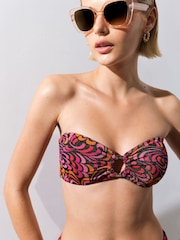 French Connection Multi Miami Bandeau Bikini Top - Image 3 of 5