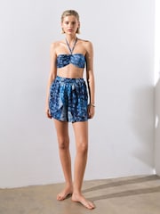 French Connection Denim Print Beach Shorts - Image 1 of 4
