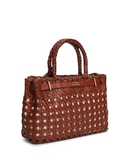 Tommy Hilfiger Brown The American Icon Braided Leather Tote Bag - Image 2 of 5