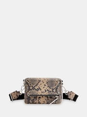 Whistles Black Snake Effect Bibi Cross-Body Bag - Image 3 of 5