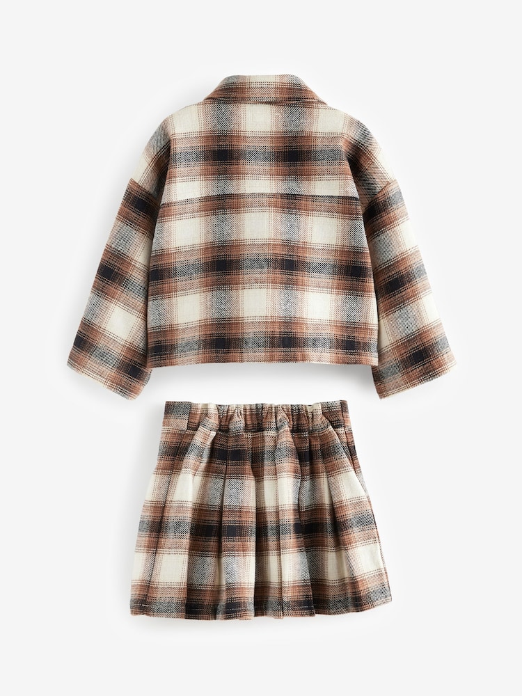 Neutral 100% Cotton Check Shirt and Skirt Set (3mths-7yrs) - Image 2 of 6 Neutral 100% Cotton Check Shirt and Skirt Set (3mths-7yrs) - Image 2 of 6