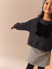 Black Bow Sweatshirt & Skort Set (3mths-7yrs) - Image 3 of 10