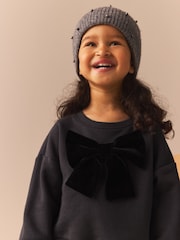 Black Bow Sweatshirt & Skort Set (3mths-7yrs) - Image 4 of 10