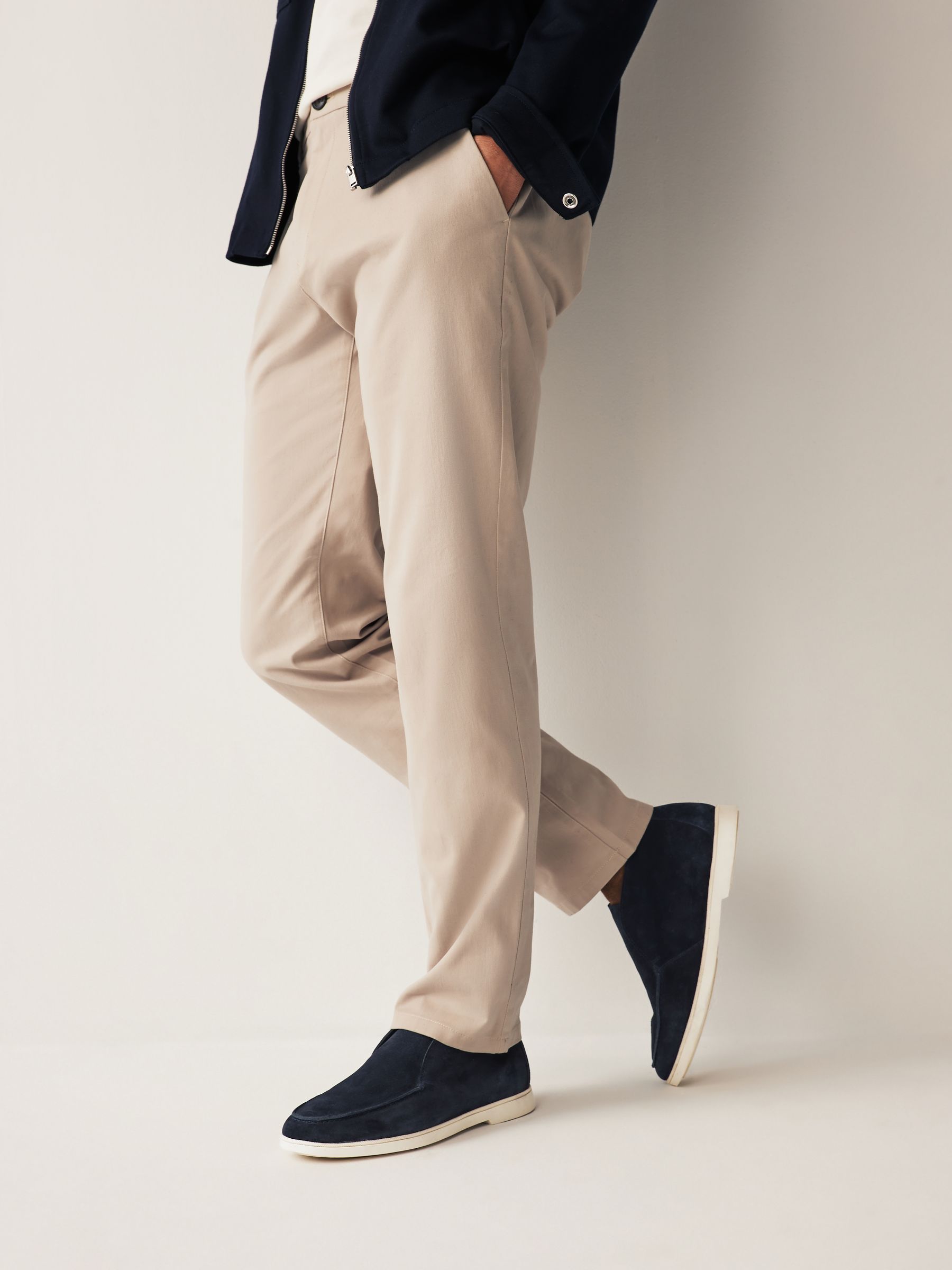 Buy Navy Blue Suede Slip On Chukka Boots from Next United Arab Emirates