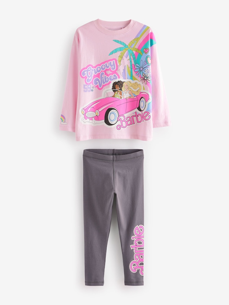 Pink/Grey Barbie License Pyjamas (3-12yrs) - Image 6 of 9