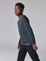 smALLSAINTS Navy Boys Waffle Knitted Jumper - Image 3 of 7