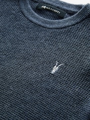 smALLSAINTS Navy Boys Waffle Knitted Jumper - Image 6 of 7
