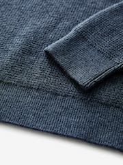 smALLSAINTS Navy Boys Waffle Knitted Jumper - Image 7 of 7