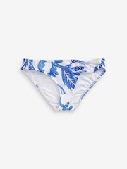 White/Blue High Leg Bikini Bottoms - Image 6 of 6