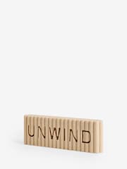 Natural Unwind Rib Word Block Ornament - Image 4 of 5