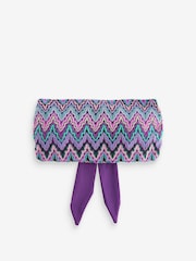 Purple/Green Crochet Bandeau Bikini Top - Image 4 of 4