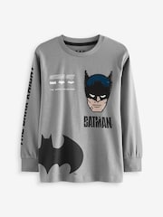 Charcoal Grey Batman Licensed Flippy Sequin Long Sleeve T-Shirt (3-14yrs) - Image 1 of 6