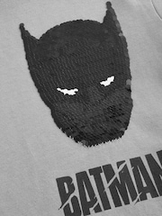 Charcoal Grey Batman Licensed Flippy Sequin Long Sleeve T-Shirt (3-14yrs) - Image 6 of 6