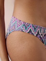 Purple/Green Crochet High Leg Bikini Bottoms - Image 3 of 4