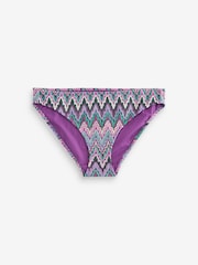 Purple/Green Crochet High Leg Bikini Bottoms - Image 4 of 4