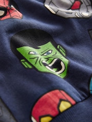 Navy Blue 100% Cotton License Marvel Flip Sequin Long Sleeve T-Shirt (3-16yrs) - Image 3 of 4