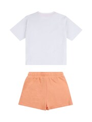 Elle Junior Girls White T-Shirt and Shorts Set - Image 2 of 3