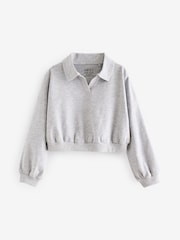 Grey Collared Boxy Sweatshirt (3-16yrs) - Image 5 of 8