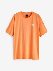 The North Face Peach Pink Mens Simple Dome Short Sleeve 100% Cotton T-Shirt - Image 4 of 4