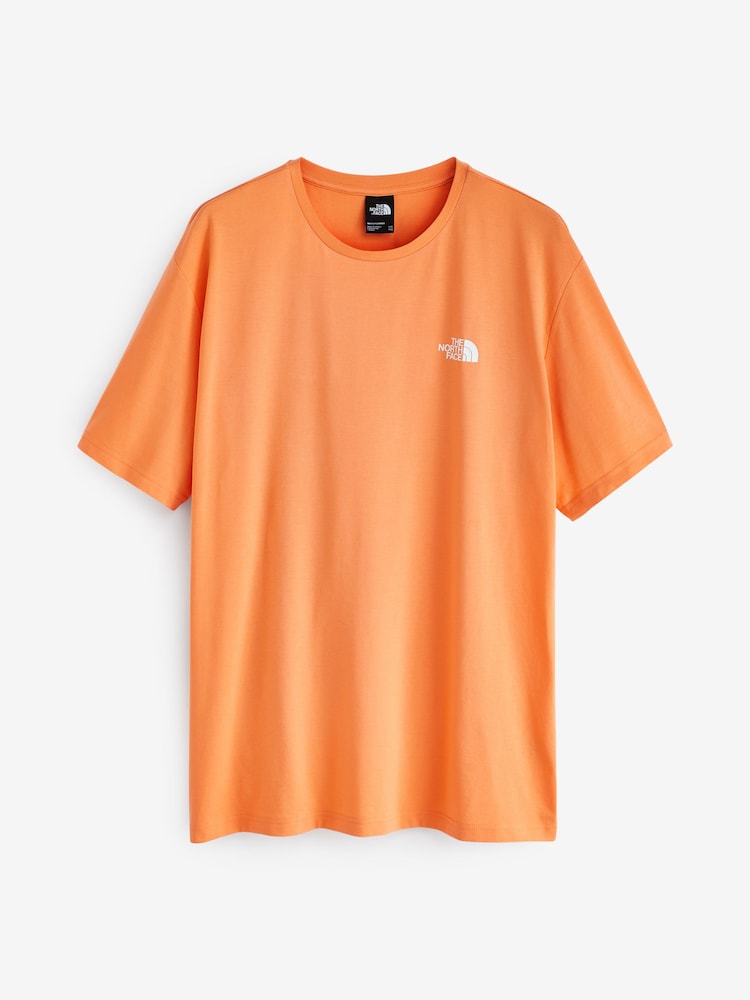 The North Face Peach Pink Mens Simple Dome Short Sleeve 100% Cotton T-Shirt - Image 4 of 4 The North Face Peach Pink Mens Simple Dome Short Sleeve 100% Cotton T-Shirt - Image 4 of 4