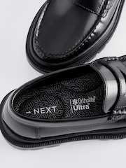 Schwarz - Slipper aus Leder für die Schule - Bild 4 von 5