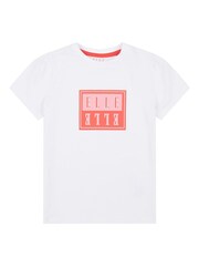 Camiseta blanca con logotipo para niña Junior de Elle - Imagen 1 de 3