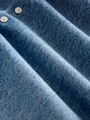 Dark Blue Studded Maxi Denim 100% Cotton Skirt - Image 7 of 7