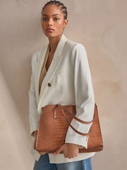 Tan Brown Formal Open Tote Bag - Image 1 of 11