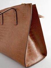 Tan Brown Formal Open Tote Bag - Image 11 of 11