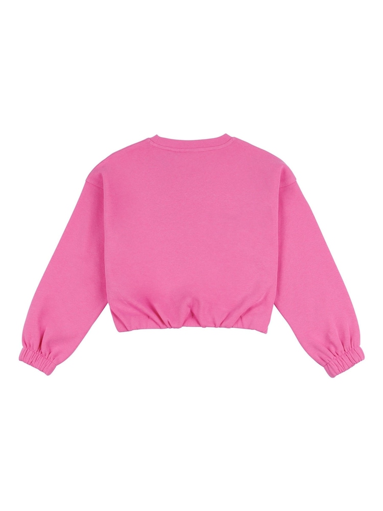 Elle Junior Girls Pink Graphic Print Sweatshirt - Image 2 of 3