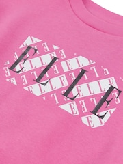 Elle Junior Girls Pink Graphic Print Sweatshirt - Image 3 of 3