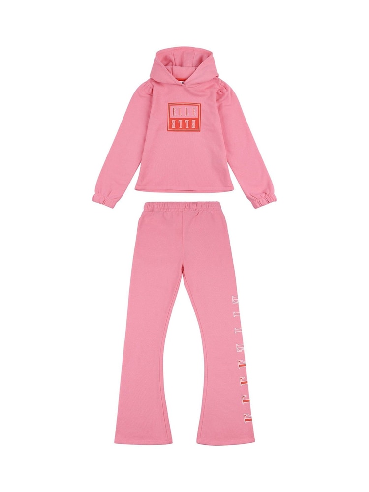 Elle Junior Girls Pink Tracksuit Set - Image 1 of 5