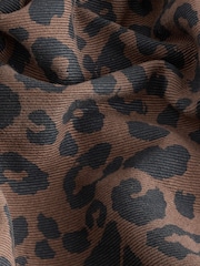 Leopard Print 100% Cotton Worker Pocket Denim Jacket - Image 10 of 11