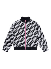 ELLE Junior Girls Zip Up Black Sweatshirt - Image 1 of 3