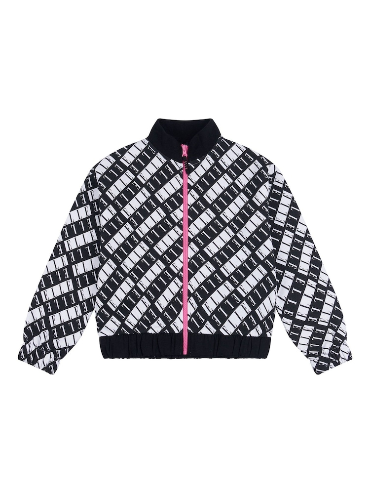 ELLE Junior Girls Zip Up Black Sweatshirt - Image 1 of 3