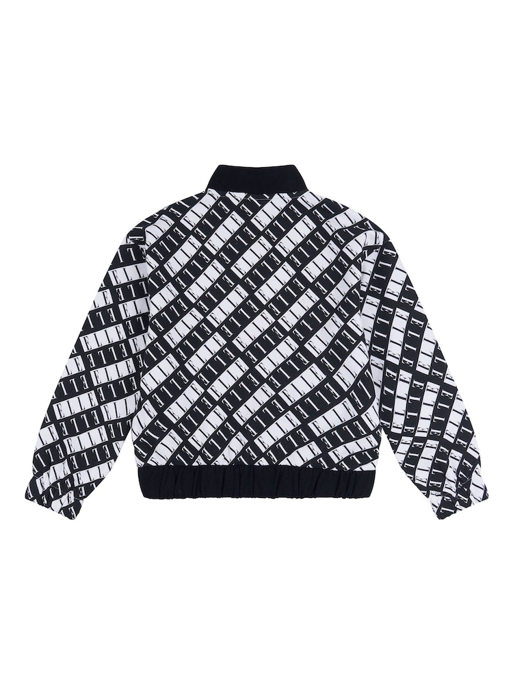 ELLE Junior Girls Zip Up Black Sweatshirt - Image 2 of 3