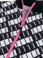 ELLE Junior Girls Zip Up Black Sweatshirt - Image 3 of 3