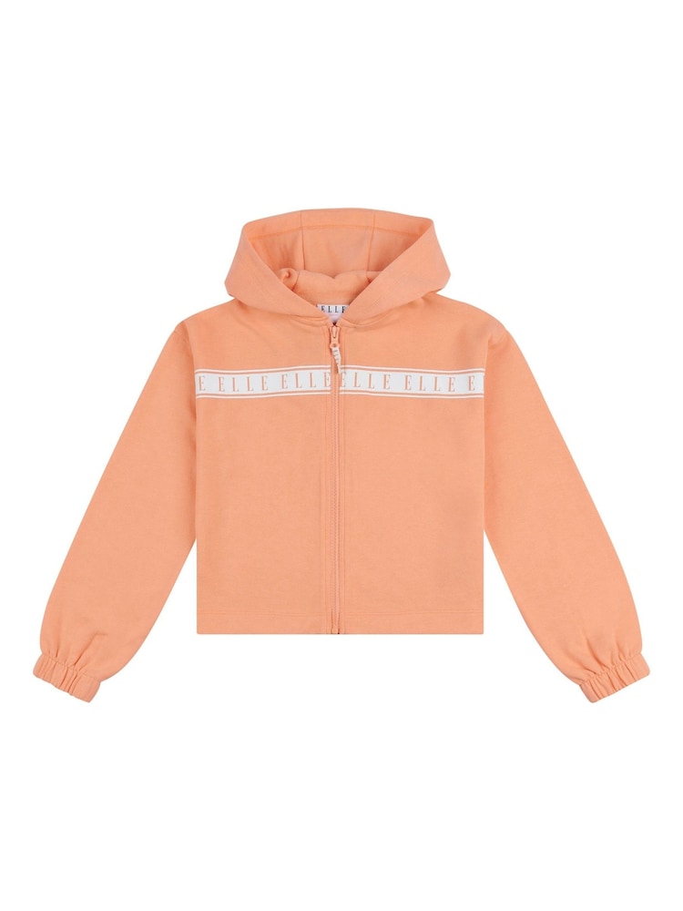 Elle Junior Girls Orange Zip Up Hoodie - Image 1 of 3