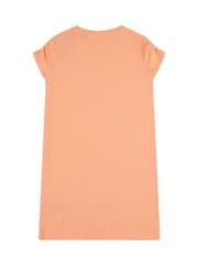 Elle Junior Girls Orange 100% Cotton Jersey Dress - Imagen 2 de 3