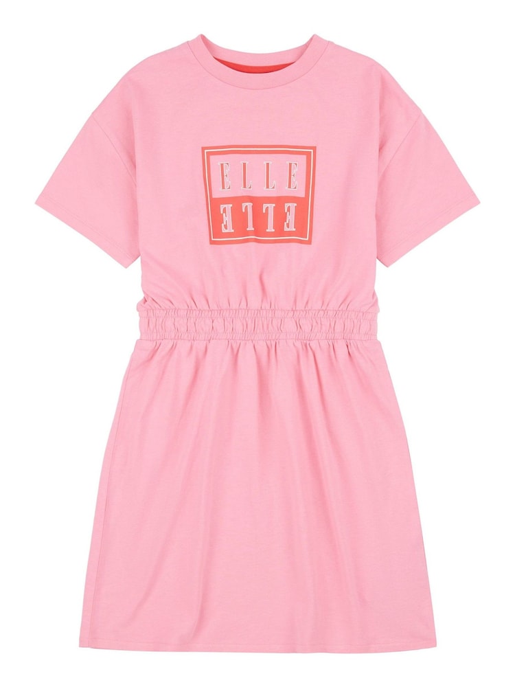 Elle Junior Girls Pink Block Logo Dress - Image 1 of 3