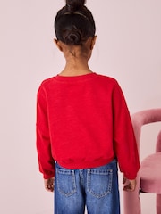 Red Sequin Christmas Long Sleeve 100% Cotton T-Shirt (3-16yrs) - Image 3 of 3