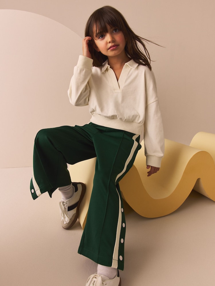 Ecru Collared Boxy Sweatshirt (3-16yrs) - Image 1 of 8