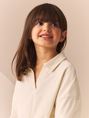 Ecru Collared Boxy Sweatshirt (3-16yrs) - Image 4 of 8