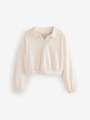 Ecru Collared Boxy Sweatshirt (3-16yrs) - Image 5 of 8